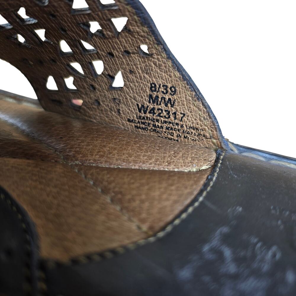 Born Womens Thong Sandal Black Leather Lace Design Leather Insole Arch Support 8 - Picture 9 of 9